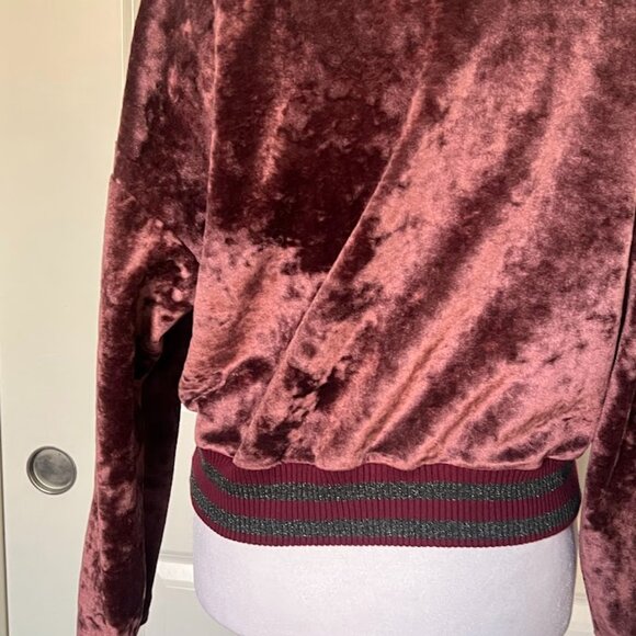 THE ONLY ALICE Maroon Burgundy Long Sleeve Sweater Top Size XS - Picture 12 of 16